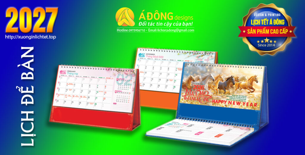 Xưởng In Lịch Để Bàn 2027